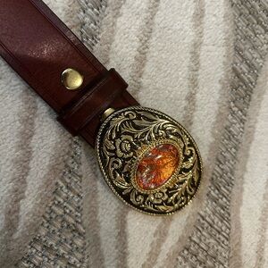 Cabela’s leather belt with stone
